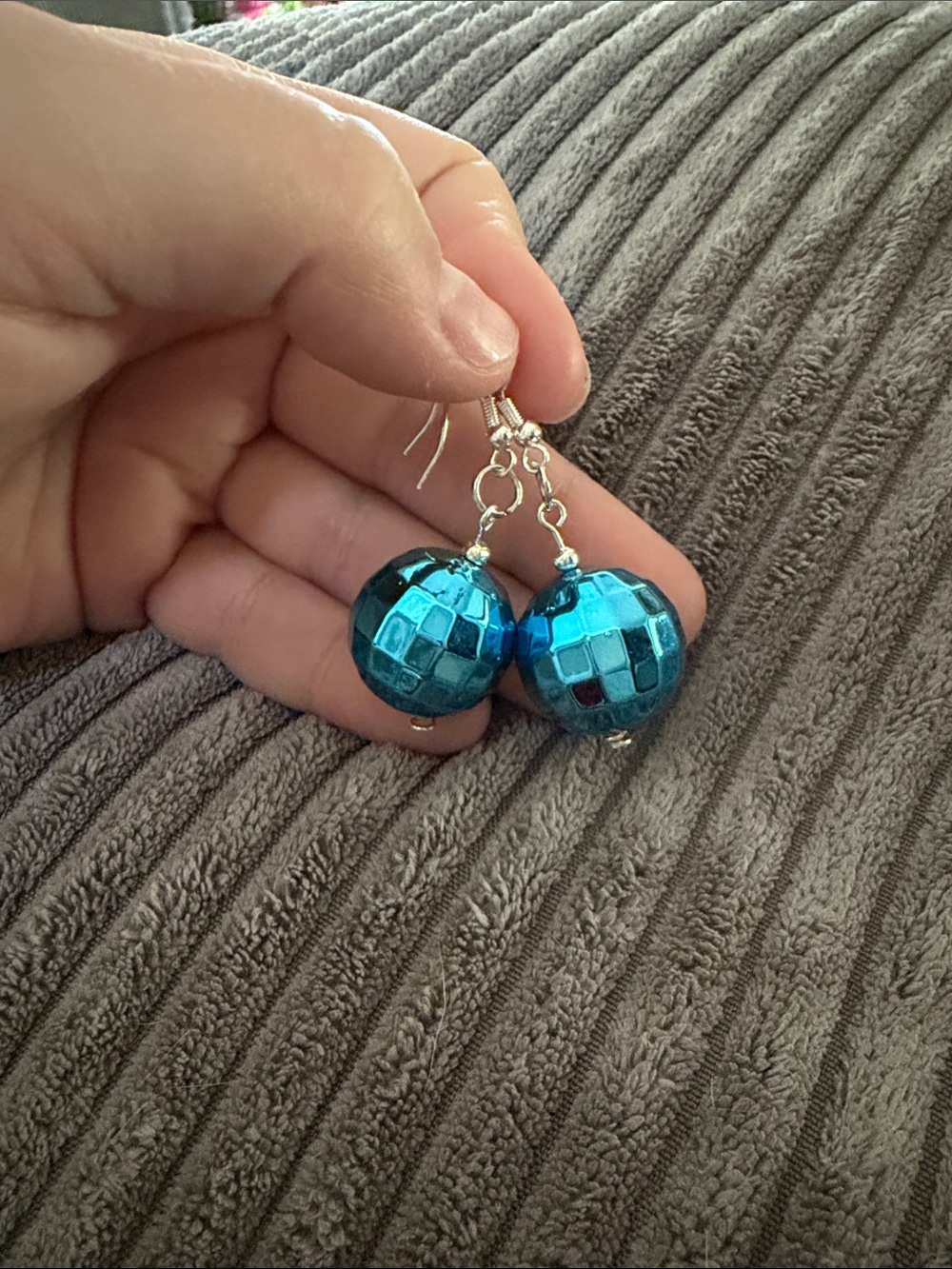 Various Colors Mirrored Disc Drop Earrings